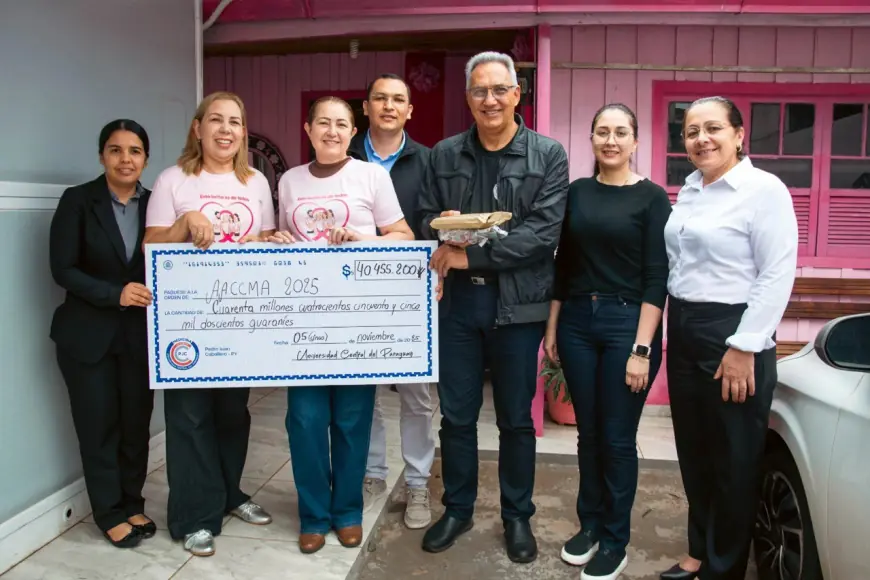 UCP de Pedro Juan doa mais de 30 mil reais a Associação de Combate ao Câncer de Pedro Juan