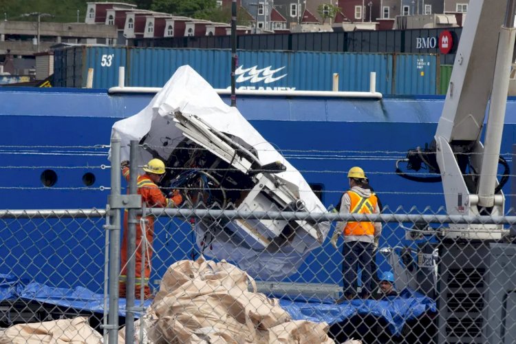 Primeiras imagens dos restos do Titan chegando a porto são divulgadas; veja